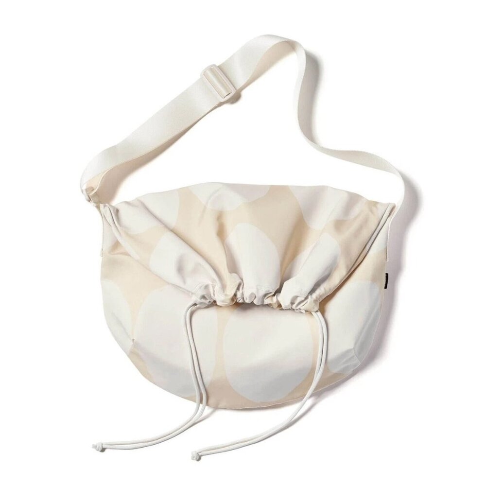 Share Uniqlo Marimekko Drawstring Bag Hen Capercaillie Pattern Natural